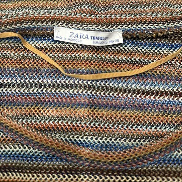 Zara Trafaluc Mesh Striped Top - Picture 3 of 4